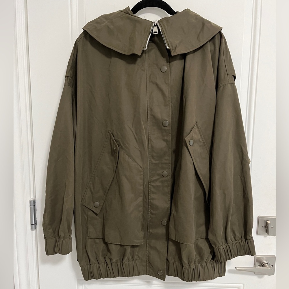 Zara ZW Collection Women’s Oversized Parka with Bows - Size L